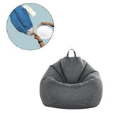 GOMINIMO Bean Bag Chair Cover Without Bean Filling 100x120cm (Grey) GO-BBCC-101-XXY