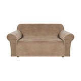 GOMINIMO Velvet Sofa Cover 3 Seater (Blush Brown) HM-SF-107-RD